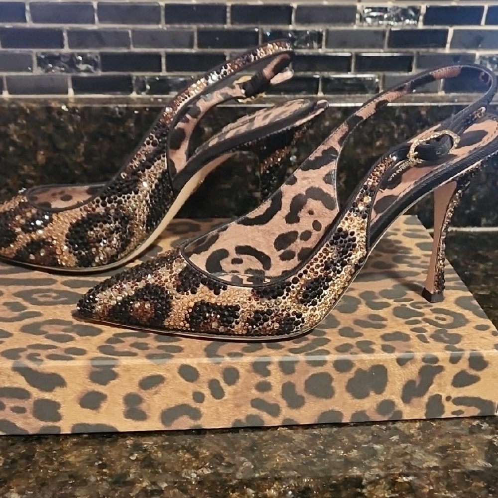 Dolce & Gabbana Leopard Sequin Heels